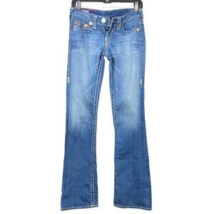 True Religion Made in USA Bootcut Jeans 27 Classic Flare Stitching